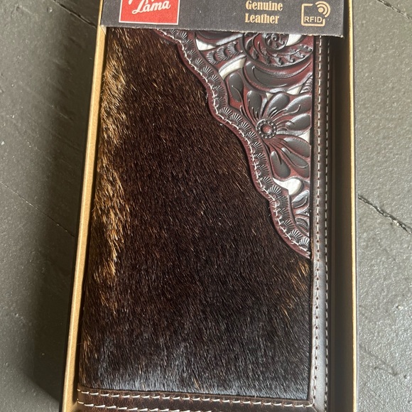 Tony Lama | Bags | Lama Genuine Leather Wallet With Floral Design ...